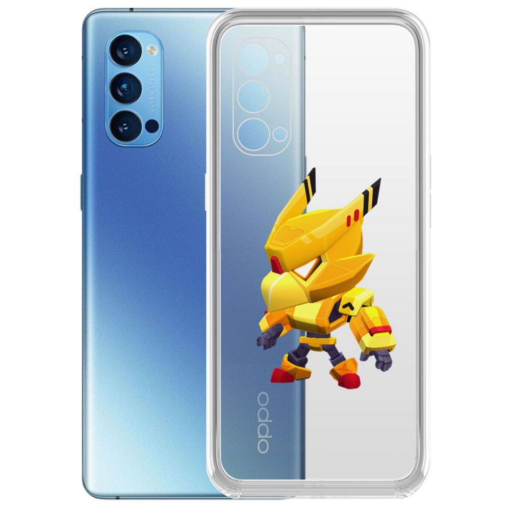 

Чехол-накладка Brawl Stars-Ворон Золотой Меха для Oppo Reno4 Pro 5G, Прозрачный