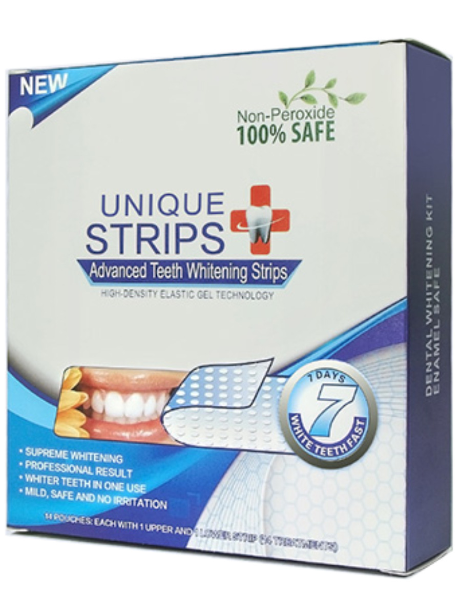 

Отбеливающие полоски для зубов Unique Strips Elastic Gel