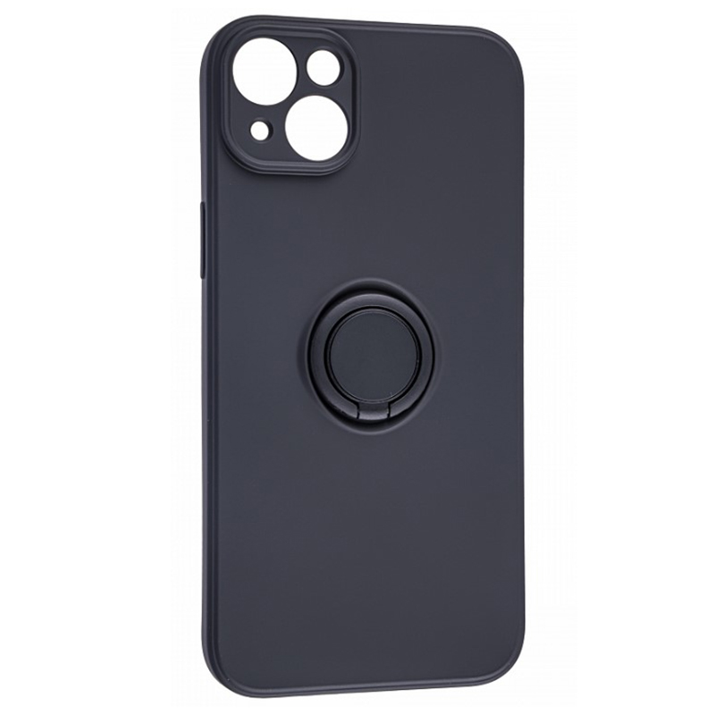 

Чехол силиконовый для iPhone 14 Plus (6.7), с держателем, с защитой камеры, X-case, черный