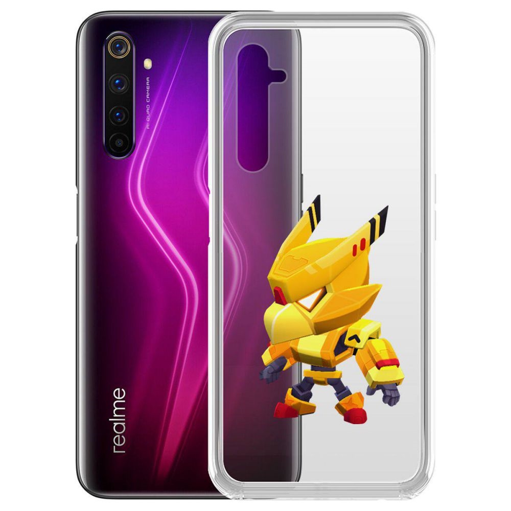 

Чехол-накладка Brawl Stars-Ворон Золотой Меха для Realme 6 Pro