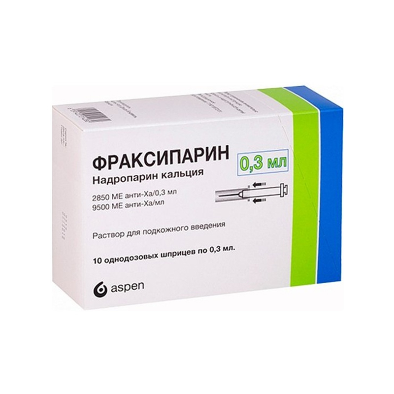 Фраксипарин раствор для п/к введения 9500 МЕ анти-Ха/мл шприцы 0,3 мл 10 шт.