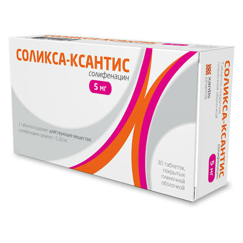 Соликса-Ксантис таблетки 5 мг 30 шт., Saneca Pharmaceuticals  - купить со скидкой