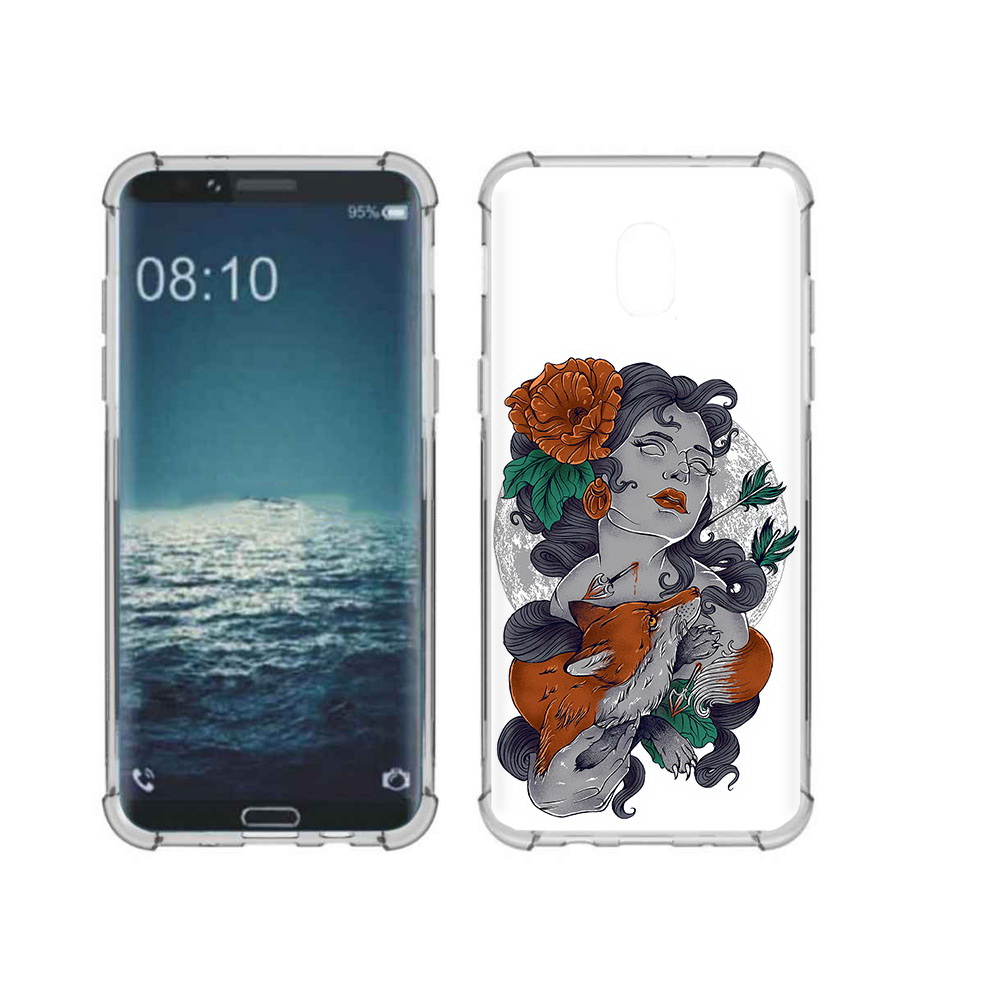 

Чехол MyPads Tocco для Samsung Galaxy J3 темная девушка с лисой (PT226926.574.639), Прозрачный, Tocco