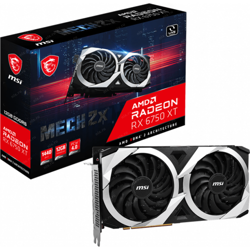 

Видеокарта MSI AMD Radeon RX 6750 XT (602-V399-06S), Черный, Radeon RX 6750 XT