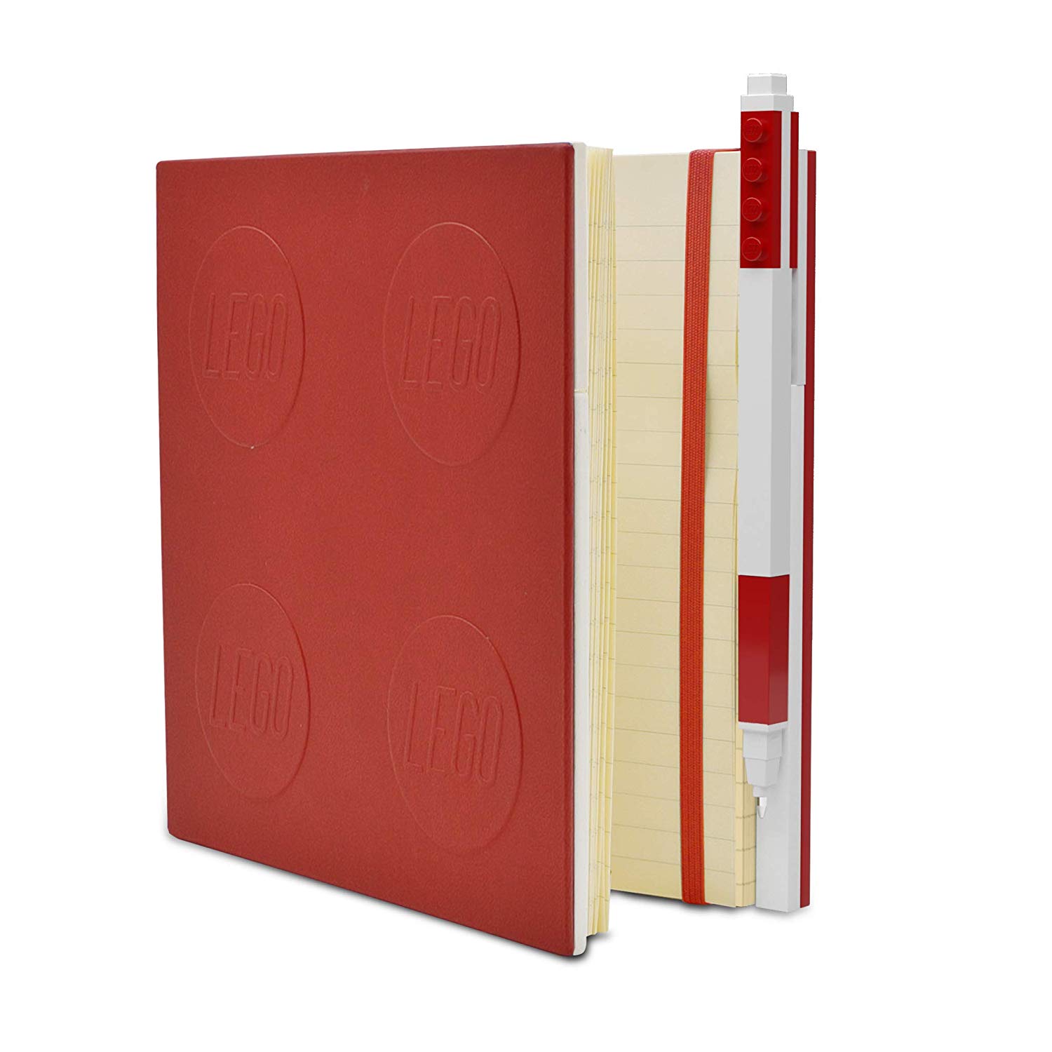 фото Книга для записей (158х158мм 176 л линейка красн гелев ручка 0,70 мм lego locking notebook
