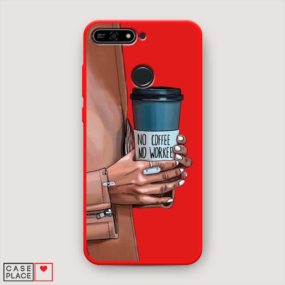 

Чехол Awog на Honor 7A Pro "No coffee", Разноцветный, 65453-1