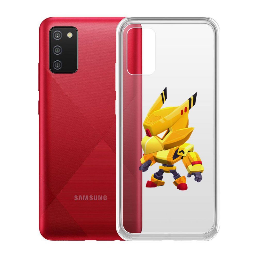 

Чехол-накладка Brawl Stars-Ворон Золотой Меха для Samsung Galaxy A02s (A025), Прозрачный