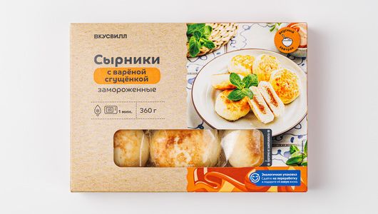 

Сырники ВкусВилл с вареной сгущенкой замороженные 360 г