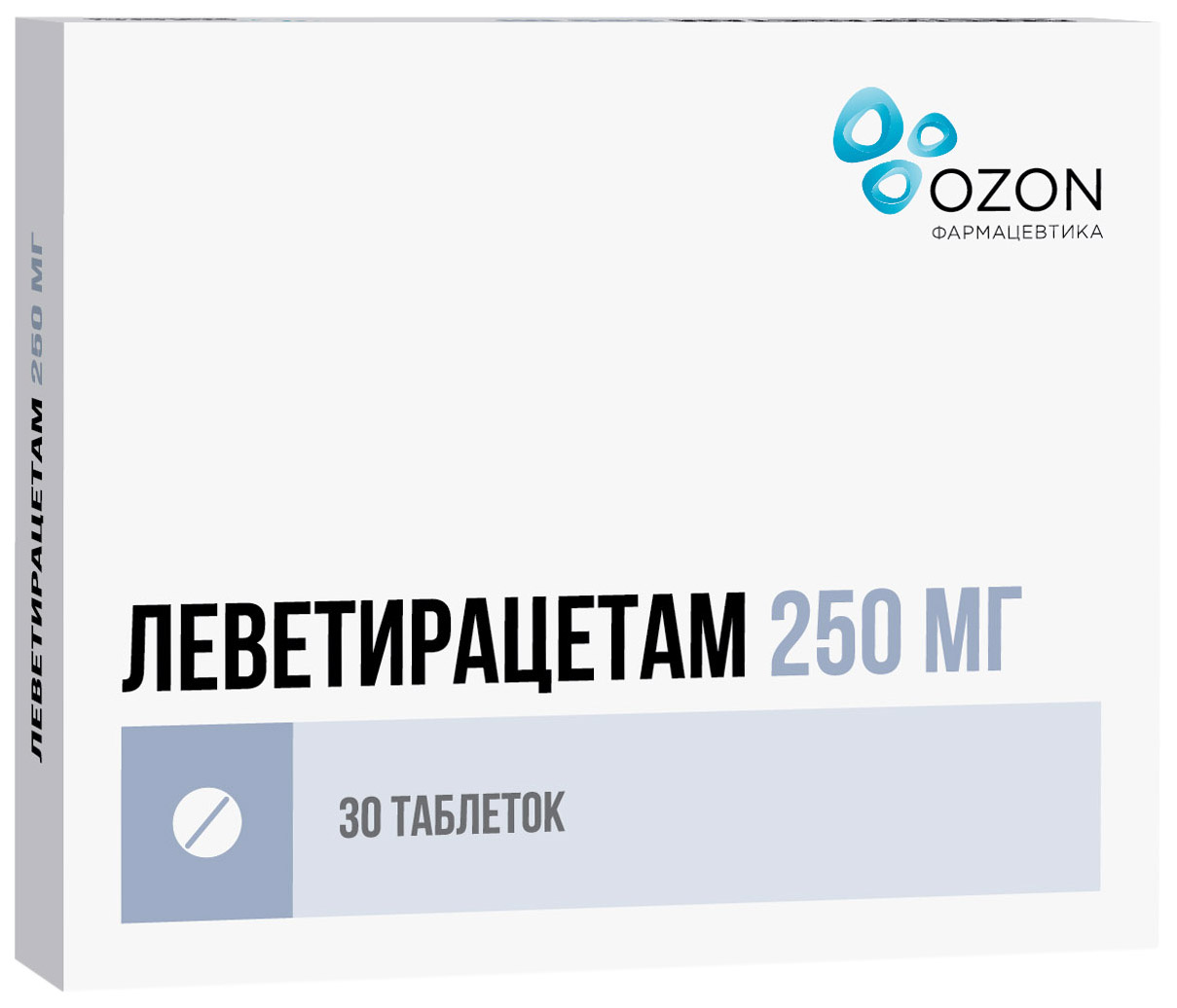 Купить Леветирацетам таблетки 250 мг 30 шт., Озон ООО, Россия