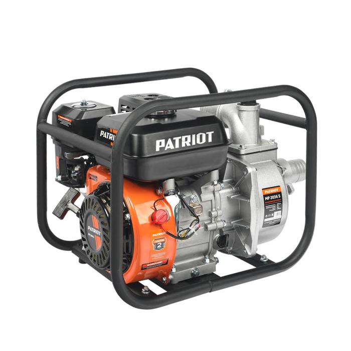 фото Мотопомпа patriot mp2036s, 4т, бенз., 4050 вт, 5.5 л.с, 600 л/мин, вход 50 мм