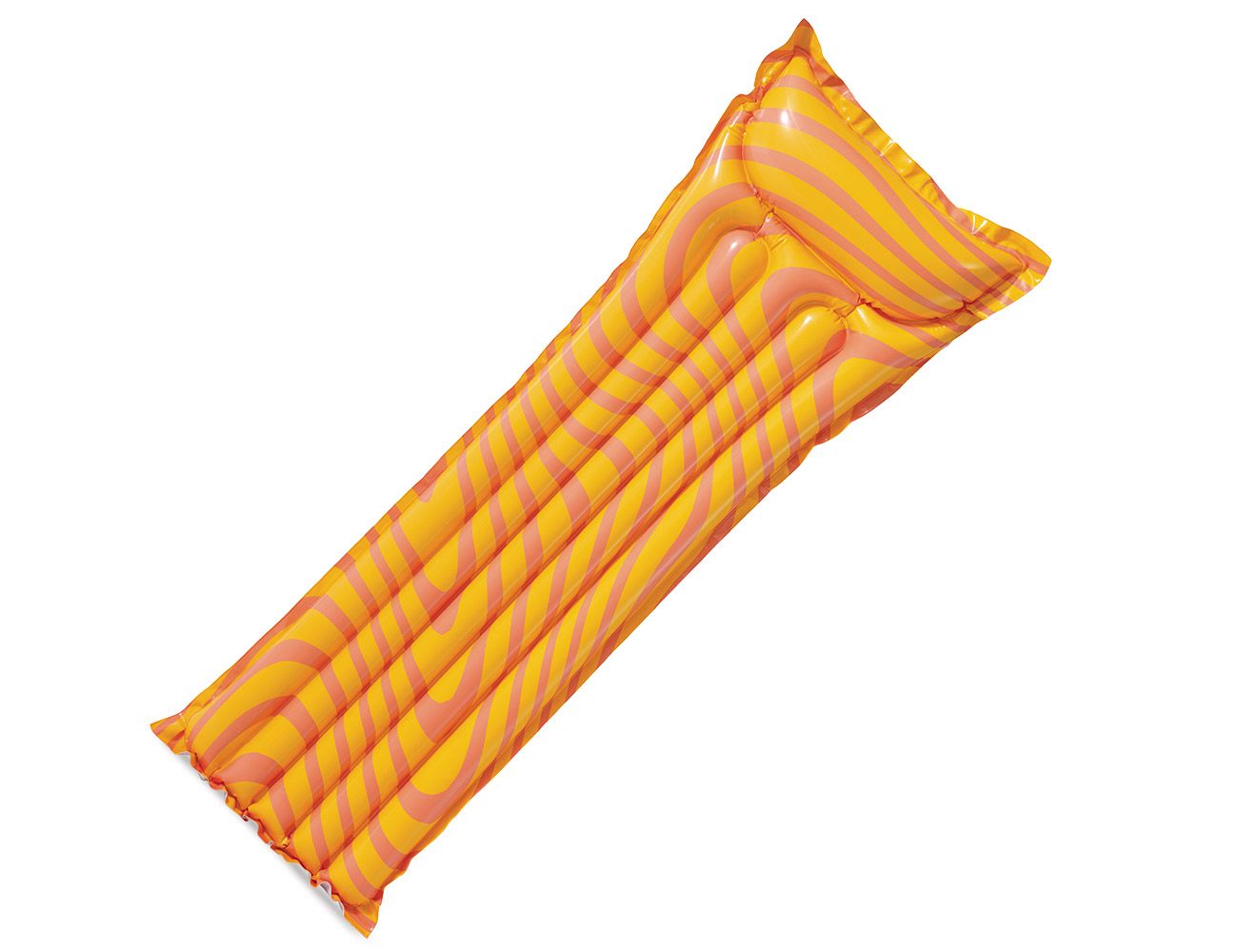 Матрас надувной пляжный Intex 59711, 183х69см, оранжевый пляжный матрас intex surf s up mats 178x69 см 58152