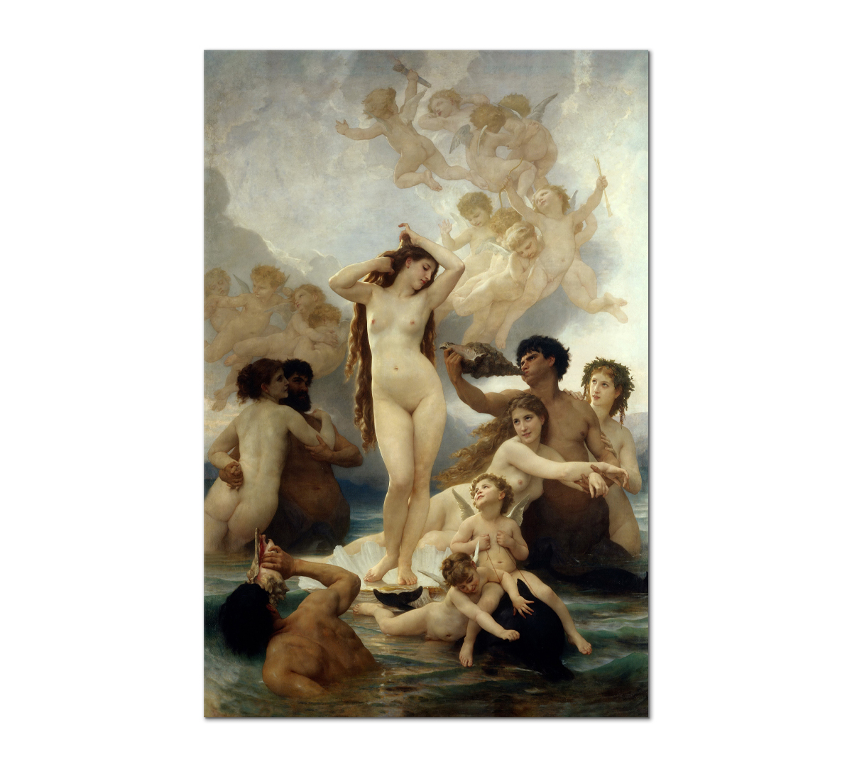 

Картина на холсте Poly Print Art репродукция картины Бугро Рождение Венеры 60х40 см.