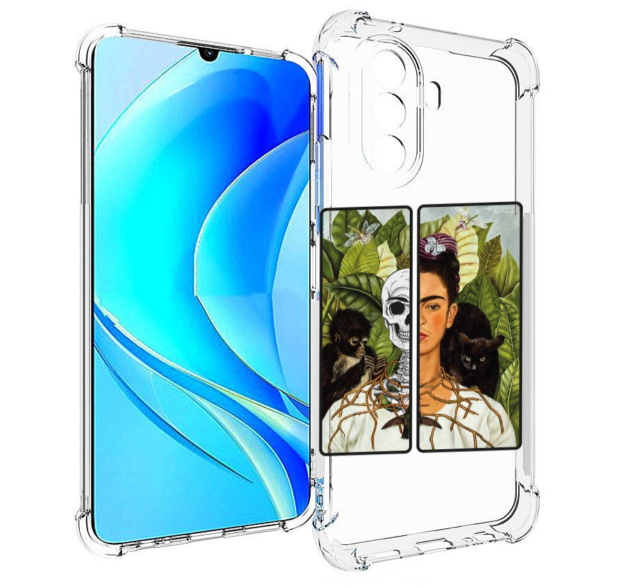 

Чехол MyPads сдвоенная картинка девушка скелет для Huawei Nova Y70 / Nova Y70 Plus, Прозрачный, Tocco