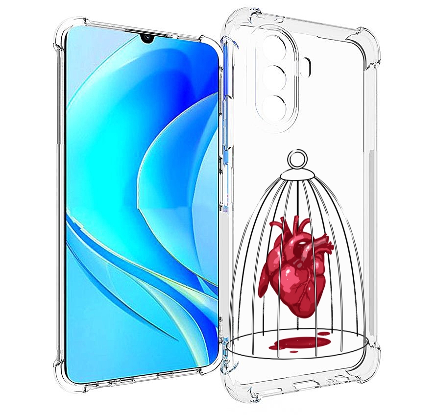 

Чехол MyPads сердце в клетке для Huawei Nova Y70 / Nova Y70 Plus (MGA-LX9N), Прозрачный, Tocco