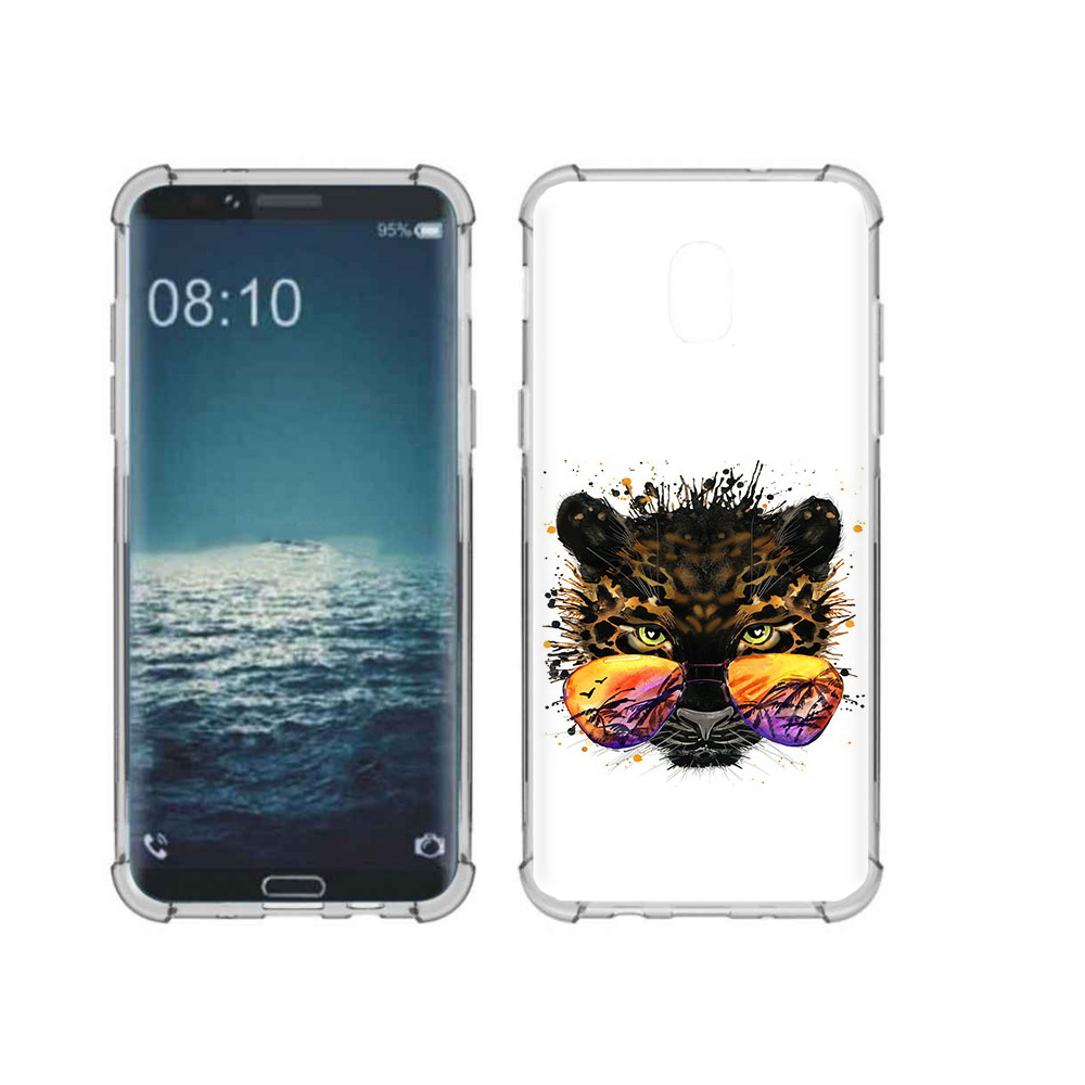 

Чехол MyPads Tocco для Samsung Galaxy J3 тропический леопард (PT226926.574.649), Прозрачный, Tocco