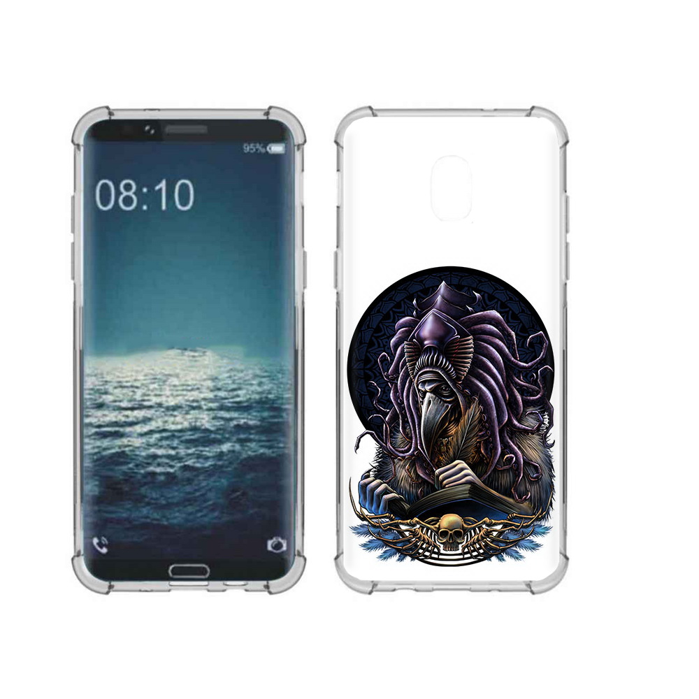 

Чехол MyPads Tocco для Samsung Galaxy J3 умный ворон (PT226926.574.650), Прозрачный, Tocco