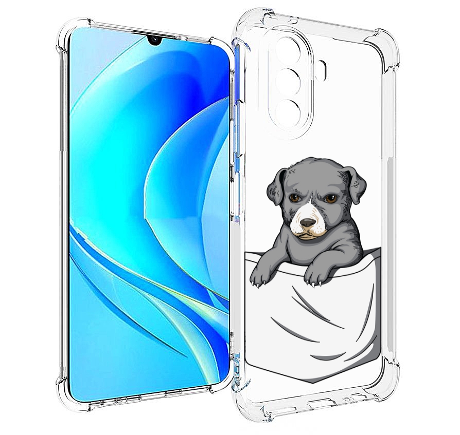 

Чехол MyPads собачка в кармане для Huawei Nova Y70 / Nova Y70 Plus (MGA-LX9N), Прозрачный, Tocco
