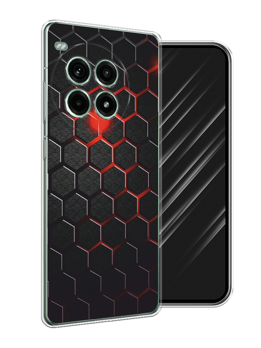 

Чехол Awog на OnePlus Ace 3 Pro "Фон соты красные", Красный;черный, 155150-1
