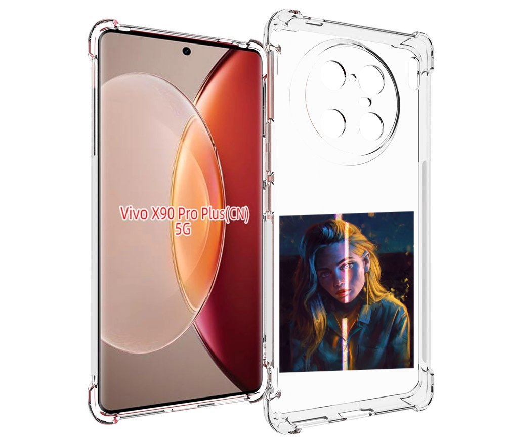 

Чехол MyPads девушка-в-тени для Vivo X90 Pro Plus, Прозрачный, Tocco