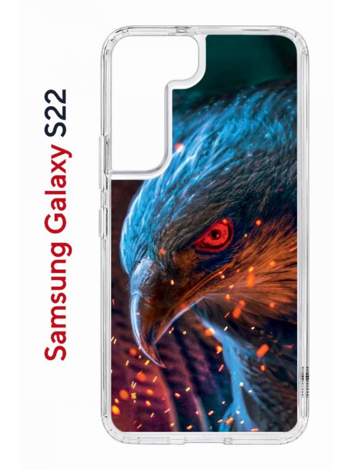 Чехол на Samsung S22 с принтом Kruche Print Орел,противоударный бампер,с защитой камеры