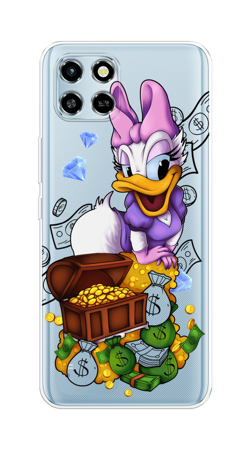 

Чехол на Infinix Smart 6 HD "Rich Daisy Duck", Коричневый;белый;фиолетовый, 3101650-6
