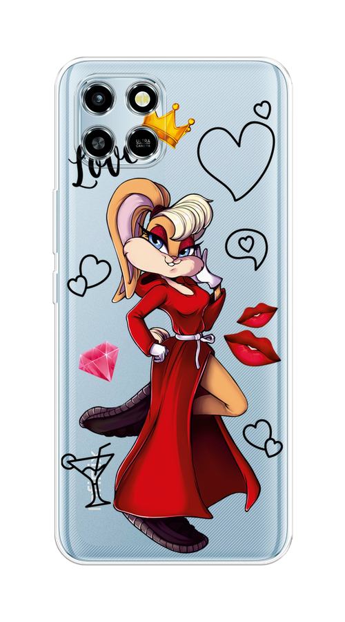 

Чехол на Infinix Smart 6 HD "Rich Lola Bunny", Красный;бежевый;оранжевый, 3101650-6