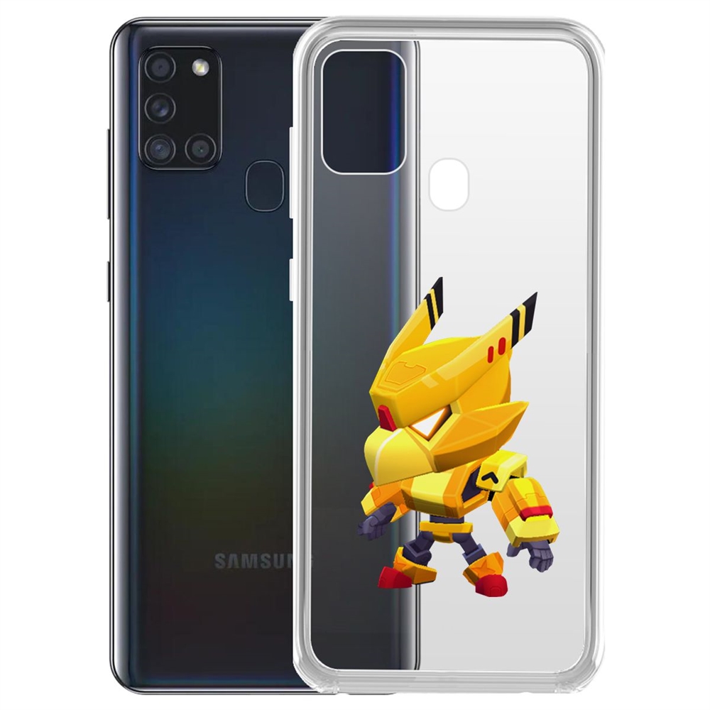 

Чехол-накладка Brawl Stars-Ворон Золотой Меха для Samsung Galaxy A21s (A217), Прозрачный