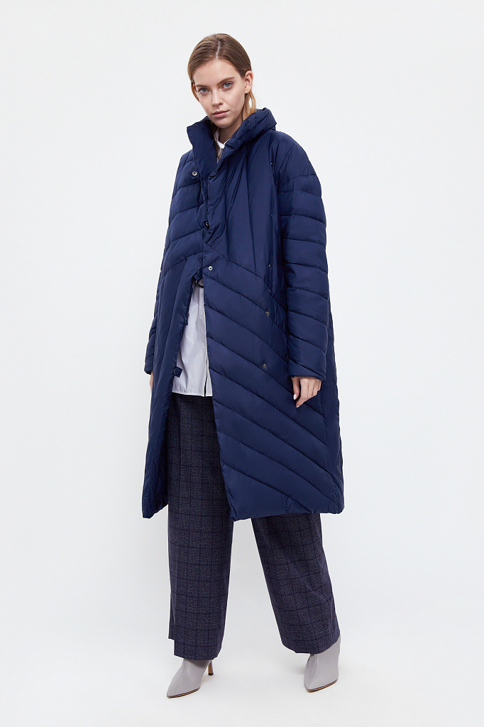 Пальто женское Finn Flare B21-12069 синее L