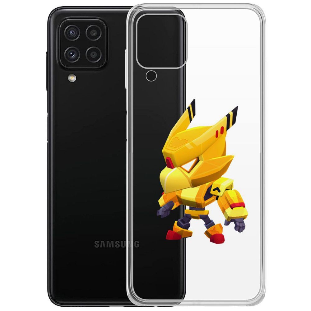 

Чехол-накладка Brawl Stars-Ворон Золотой Меха для Samsung Galaxy A22/M22 (A225/M225), Прозрачный