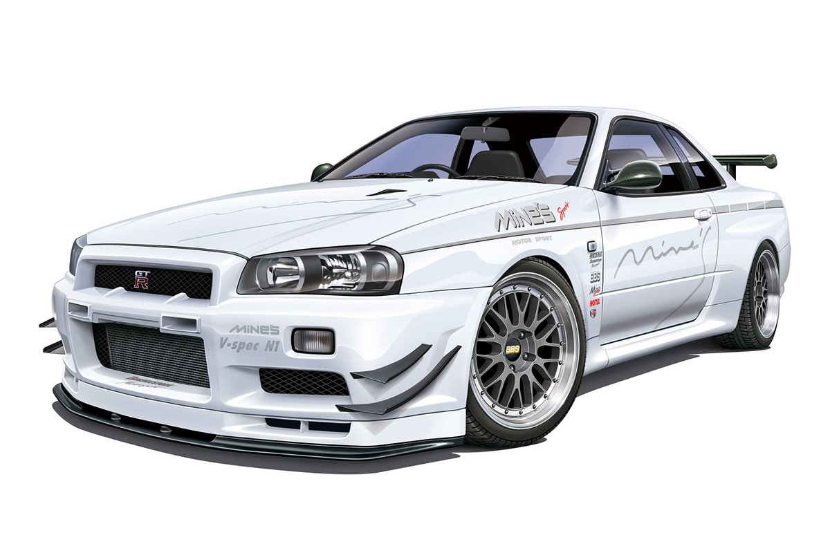 фото Сборная модель aoshima 1/24 nissan mine's bnr34 skyline gt-r '02 05986