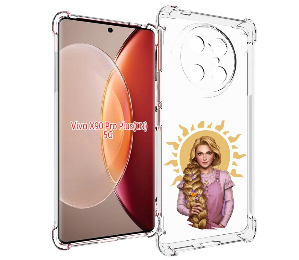 

Чехол MyPads девушка-с-большой-косой для Vivo X90 Pro Plus, Прозрачный, Tocco