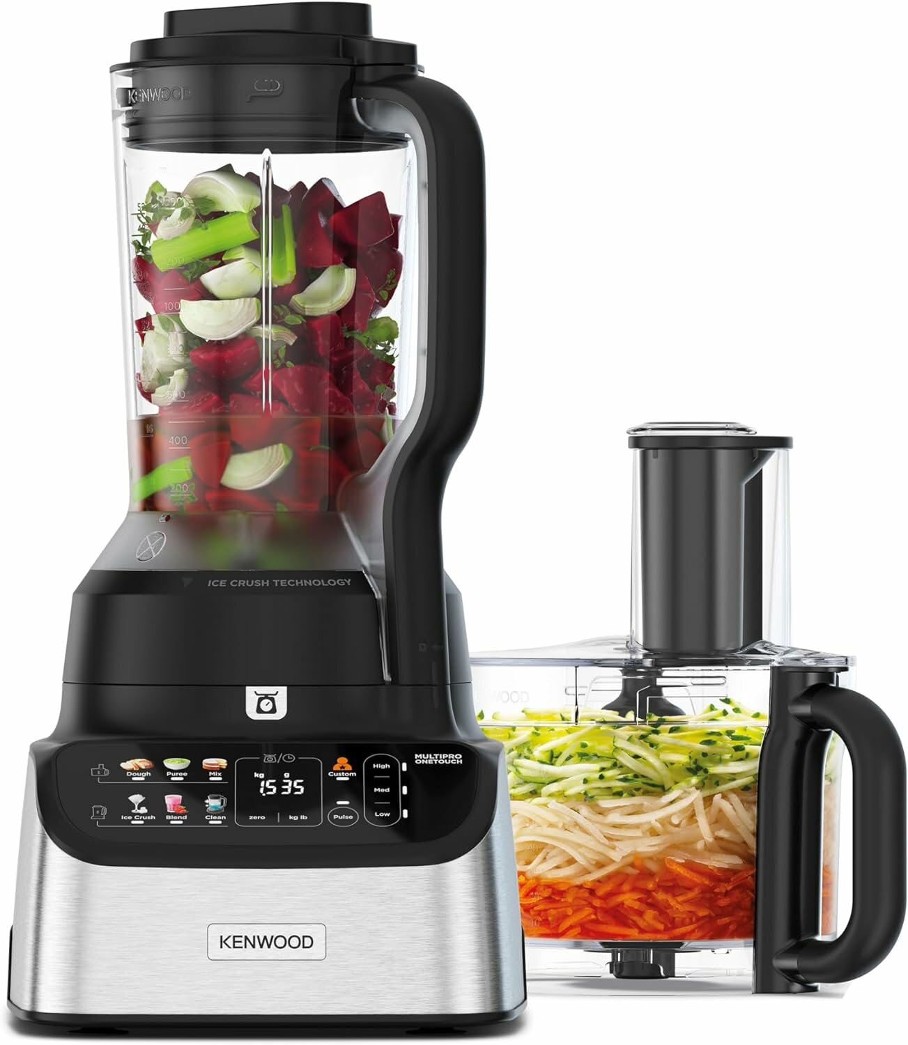 

Кухонный комбайн Kenwood MultiPro OneTouch серебристый, черный, MultiPro OneTouch
