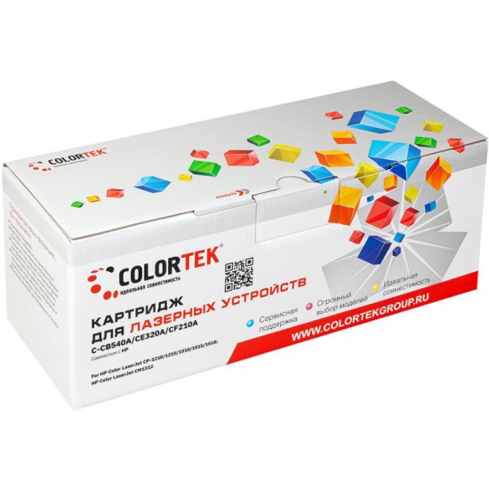 Картридж для лазерного принтера Colortek (C-CB540A) черный, совместимый