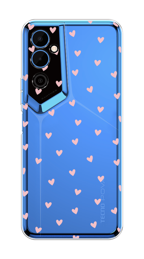 

Чехол на Tecno Pova Neo 2 "Розовые сердечки паттерн", Розовый;прозрачный, 302450-1