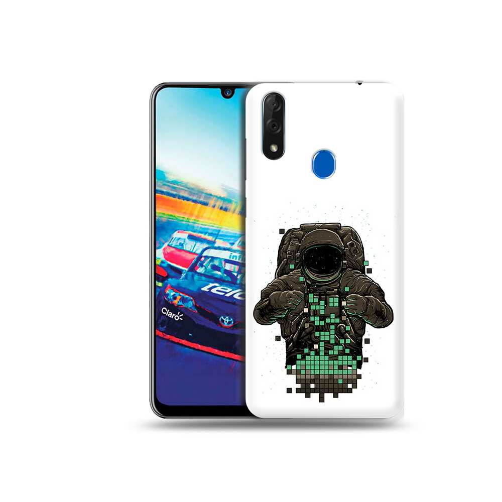 

Чехол MyPads Tocco для ZTE Blade V10 космонавт с пикселями (PT136503.455.394), Прозрачный, Tocco