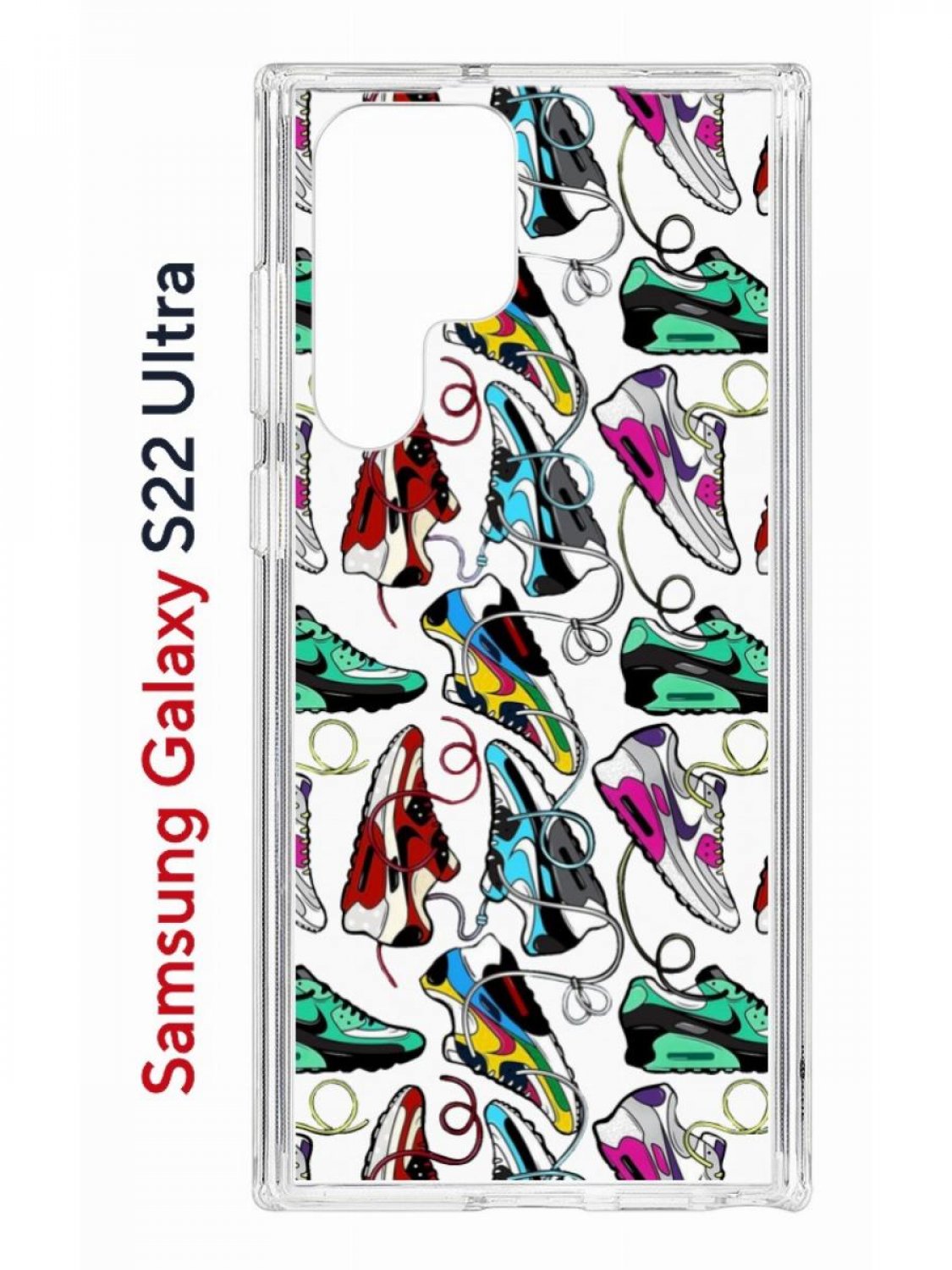 фото Чехол на samsung s22 ultra kruche print кроссы nike air max,противоударный бампер кruче