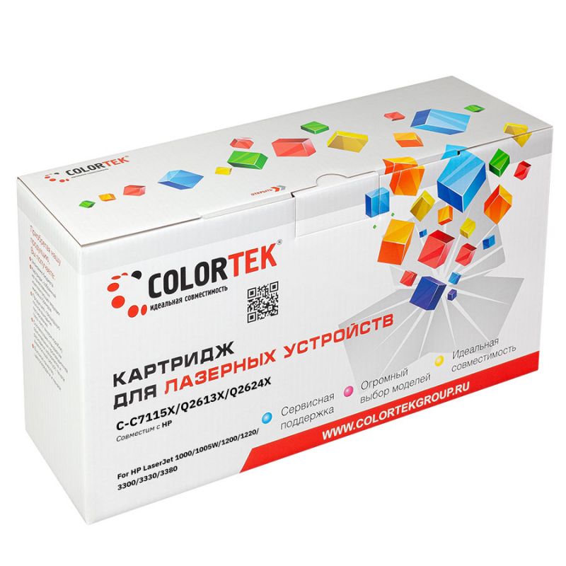 фото Q2613x colortek совместимый black для hp laserjet 1300 (4 000стр)