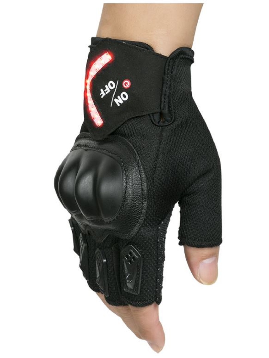 фото Велосипедные перчатки с сигналом поворота sportive sp-bicgl-m-черный