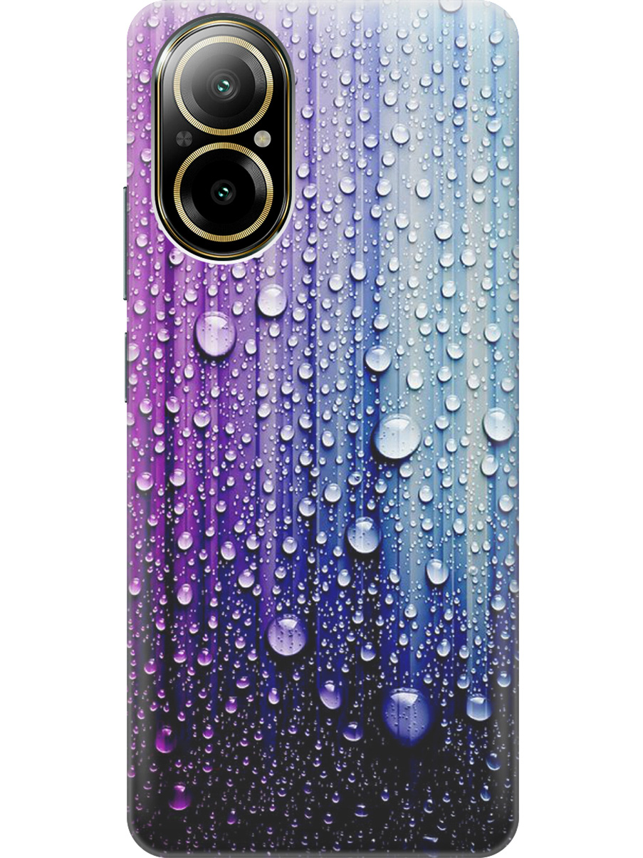 

Силиконовый чехол на Realme C67 с рисунком "Капли на голубом", Голубой;фиолетовый, 20012142