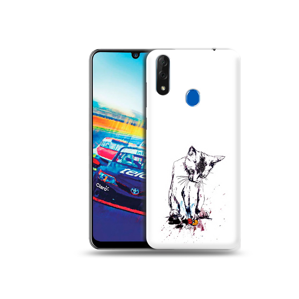 

Чехол MyPads Tocco для ZTE Blade V10 кот и микки (PT136503.455.399), Прозрачный, Tocco
