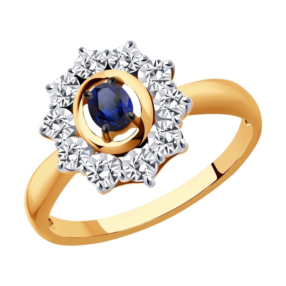 

Кольцо из золота с сапфиром р.17 Diamant 51-210-00998-1, 51-210-00998-1