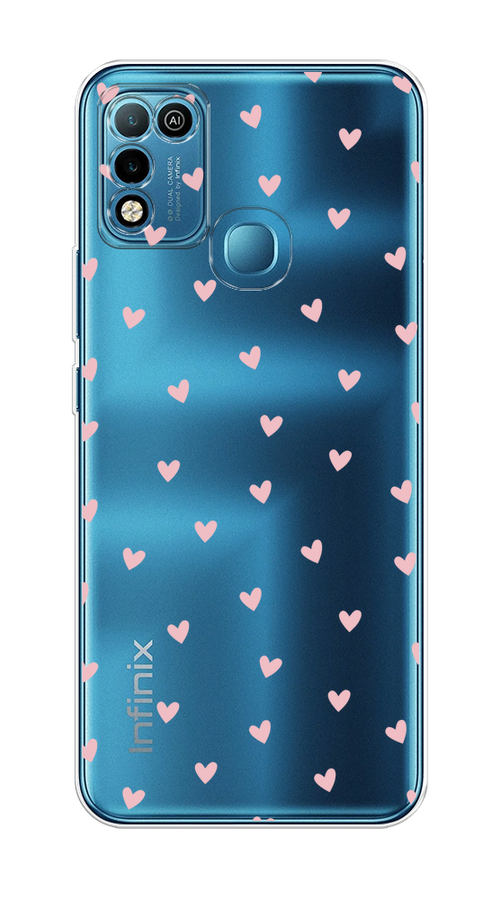

Чехол на Infinix HOT 10 Play/HOT 11 Play "Розовые сердечки паттерн", Розовый;прозрачный, 3100650-1