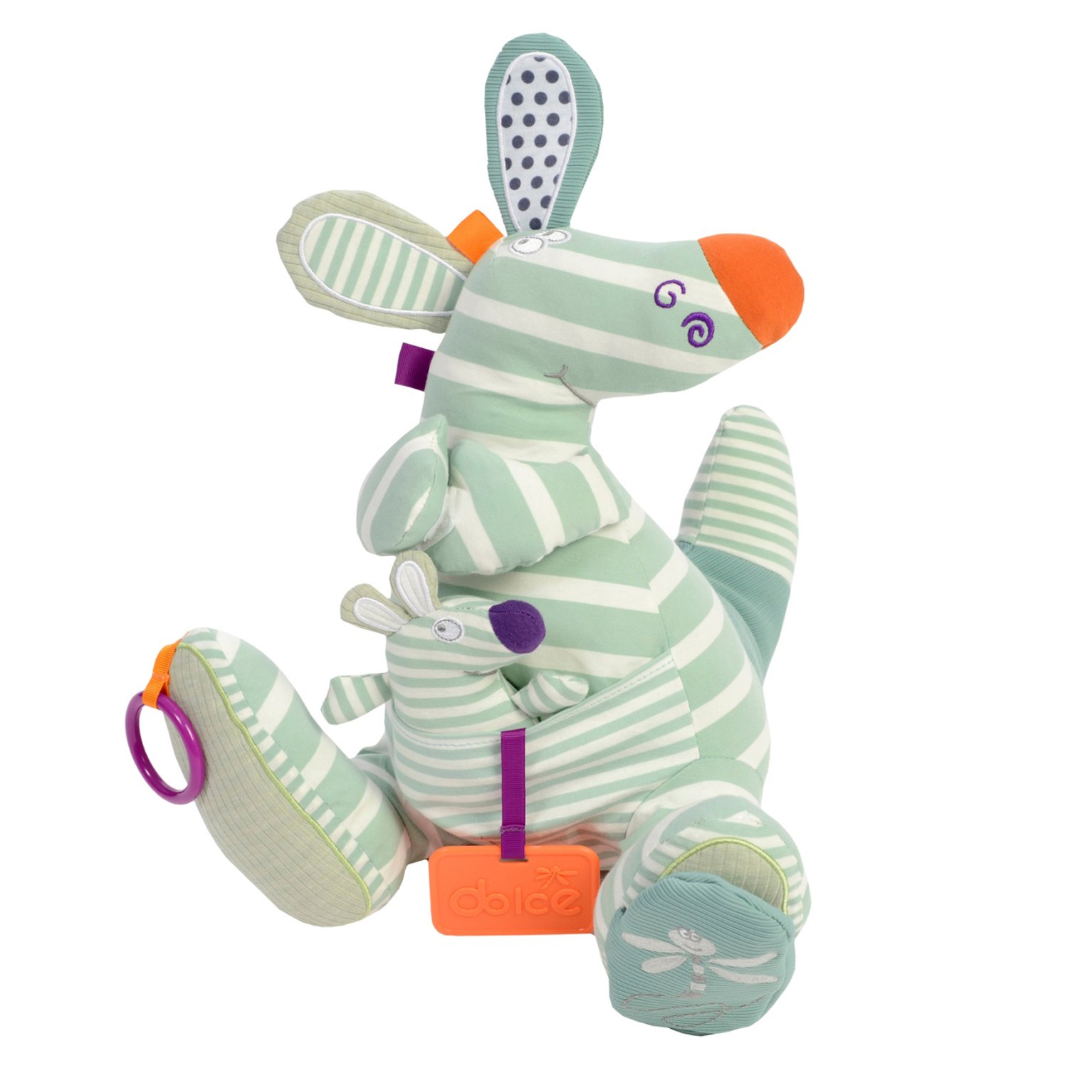 фото Развивающая игрушка dolce забавный зверь кенгуру, серия primo 96002