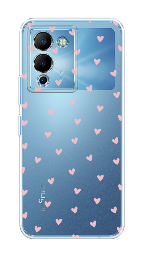 

Чехол на Infinix Note 12 G96 "Розовые сердечки паттерн", Розовый;прозрачный, 3101550-1