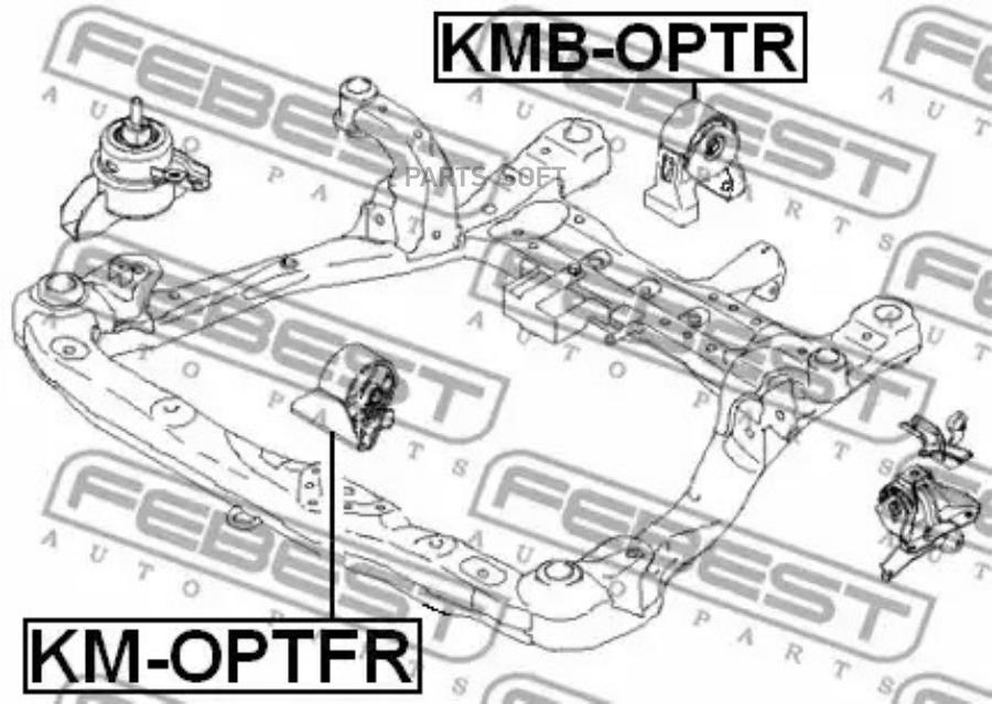 

Опора двигателя передняя kia optima/magentis 2005-2010 km-optfr