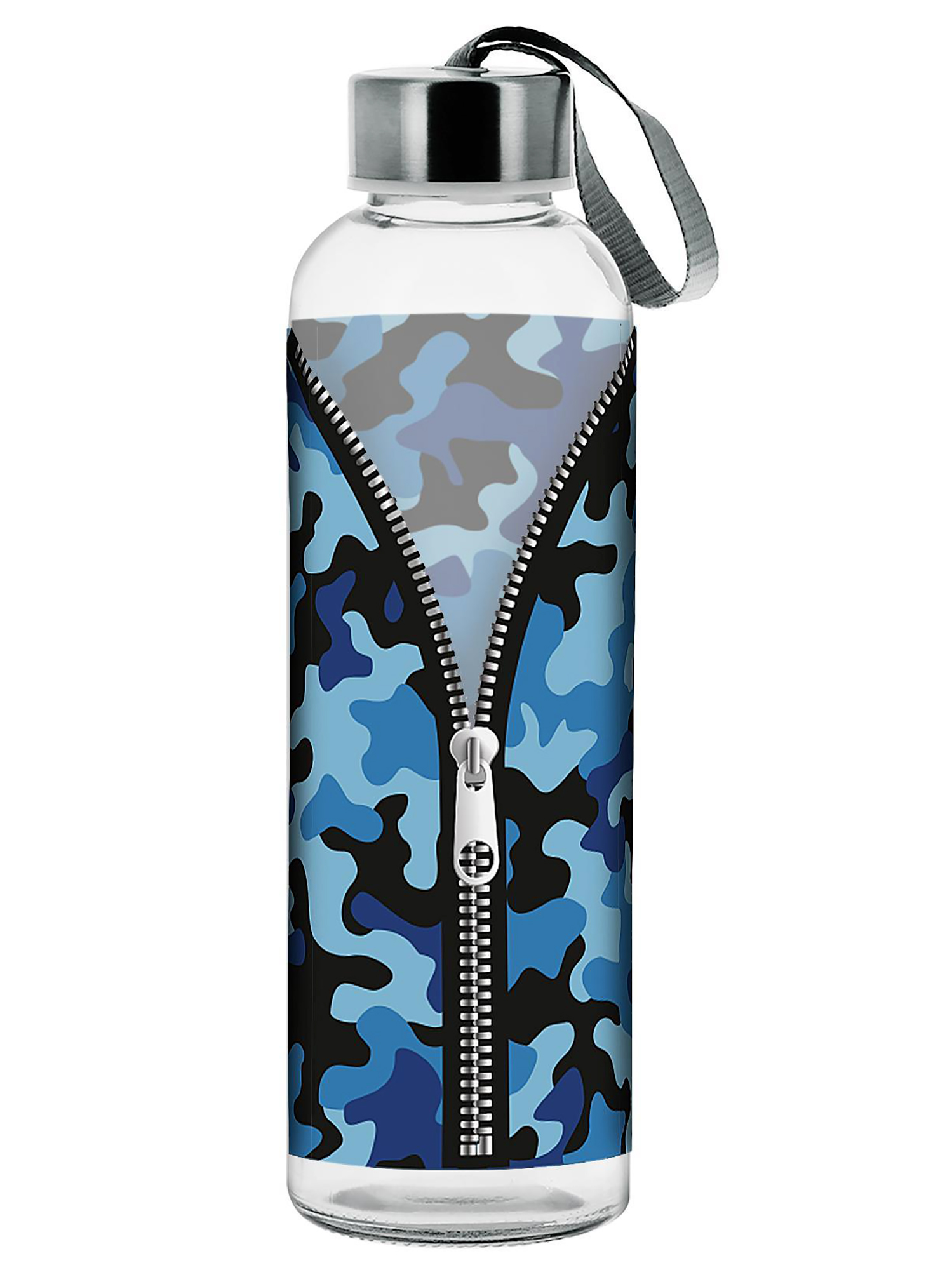 фото Бутылка переносная с крышкой 500 мл "камуфляж" синий cerve
