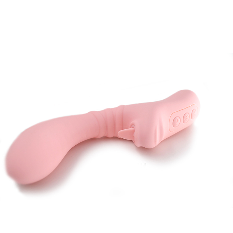 Вибратор Cheeky Rabbit с языком розовый 21 см