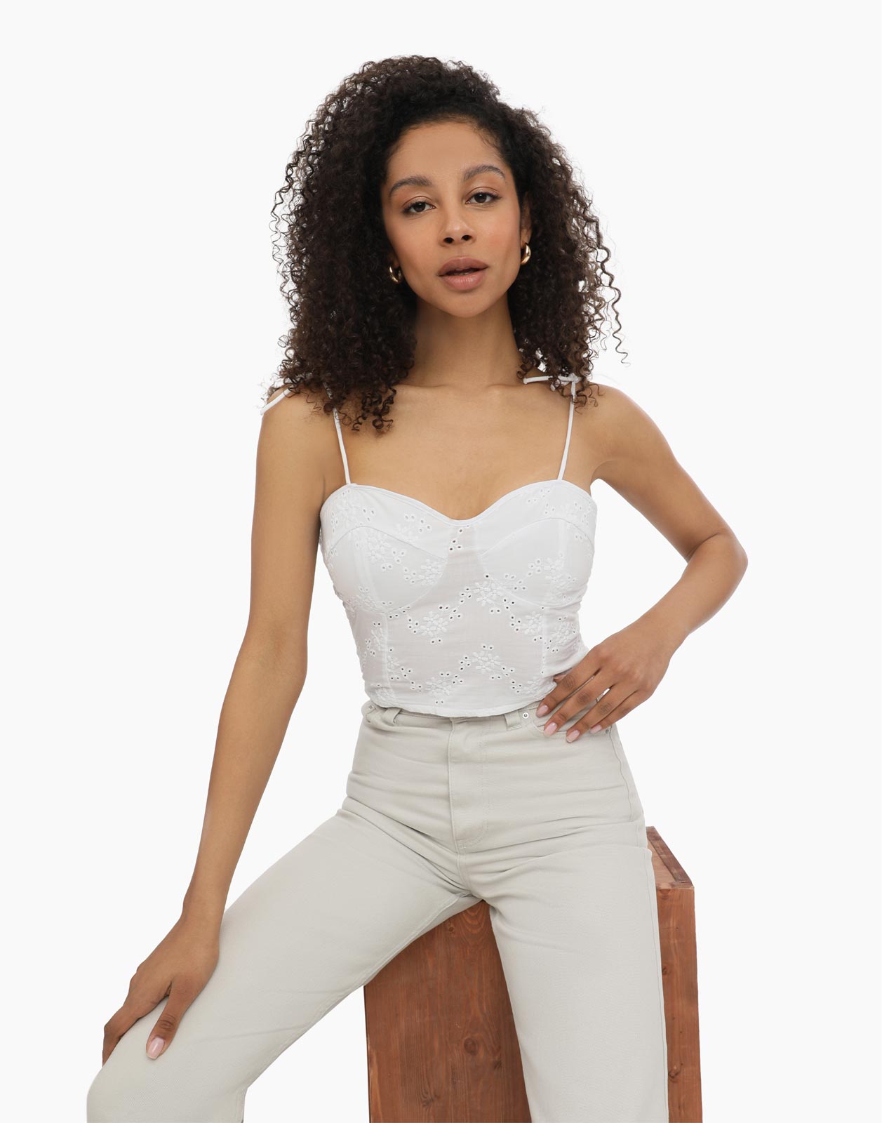 

Топ женский Gloria Jeans GWT003017 белый S, GWT003017