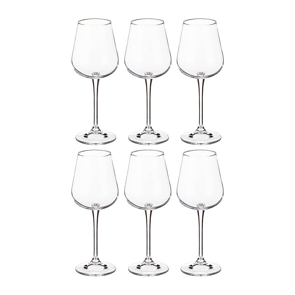 Набор из 6 штук Бокал для вина Crystal Bohemia Amundsen 330мл 22см стекло 669-177_