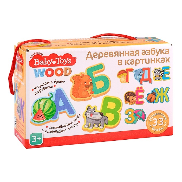

Десятое Королевство Baby Toys, "Азбука деревянная в картинках"